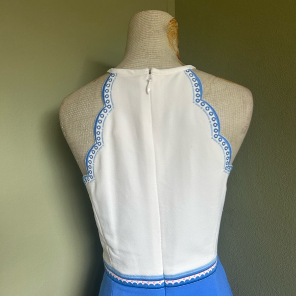 Lilly Pulitzer Blue and White Halter Dress - Picture 4 of 10